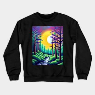 Beautiful Forest Moonlight Crewneck Sweatshirt